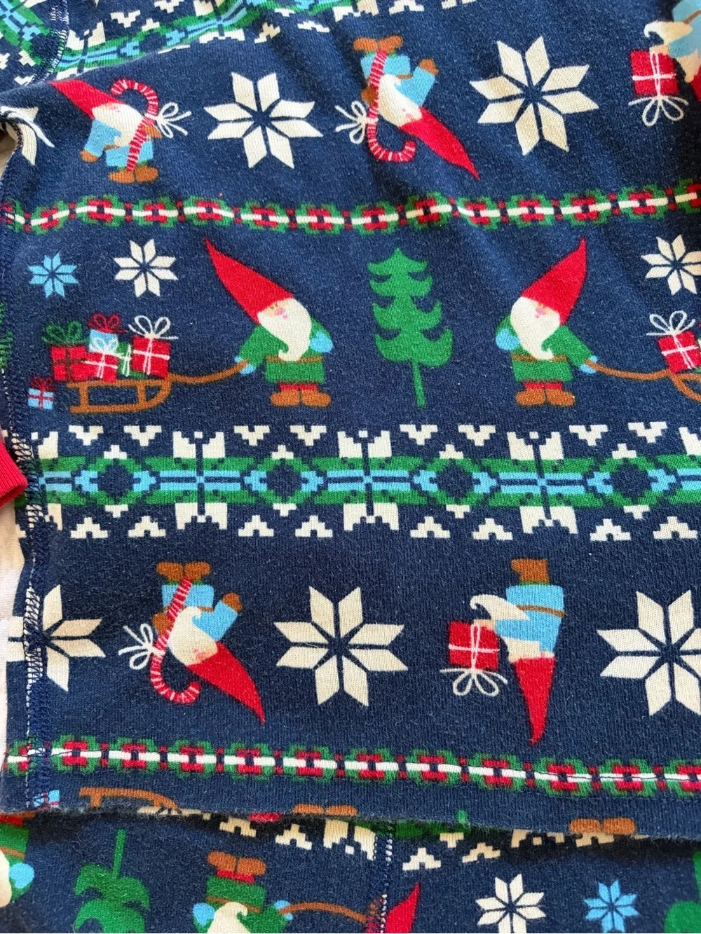 Hanna Anderson Kids Holiday Gnome Pajama Set - Navy & Red
